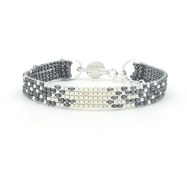 Brazalete Telar Plata Mini Difuminado Acerina
